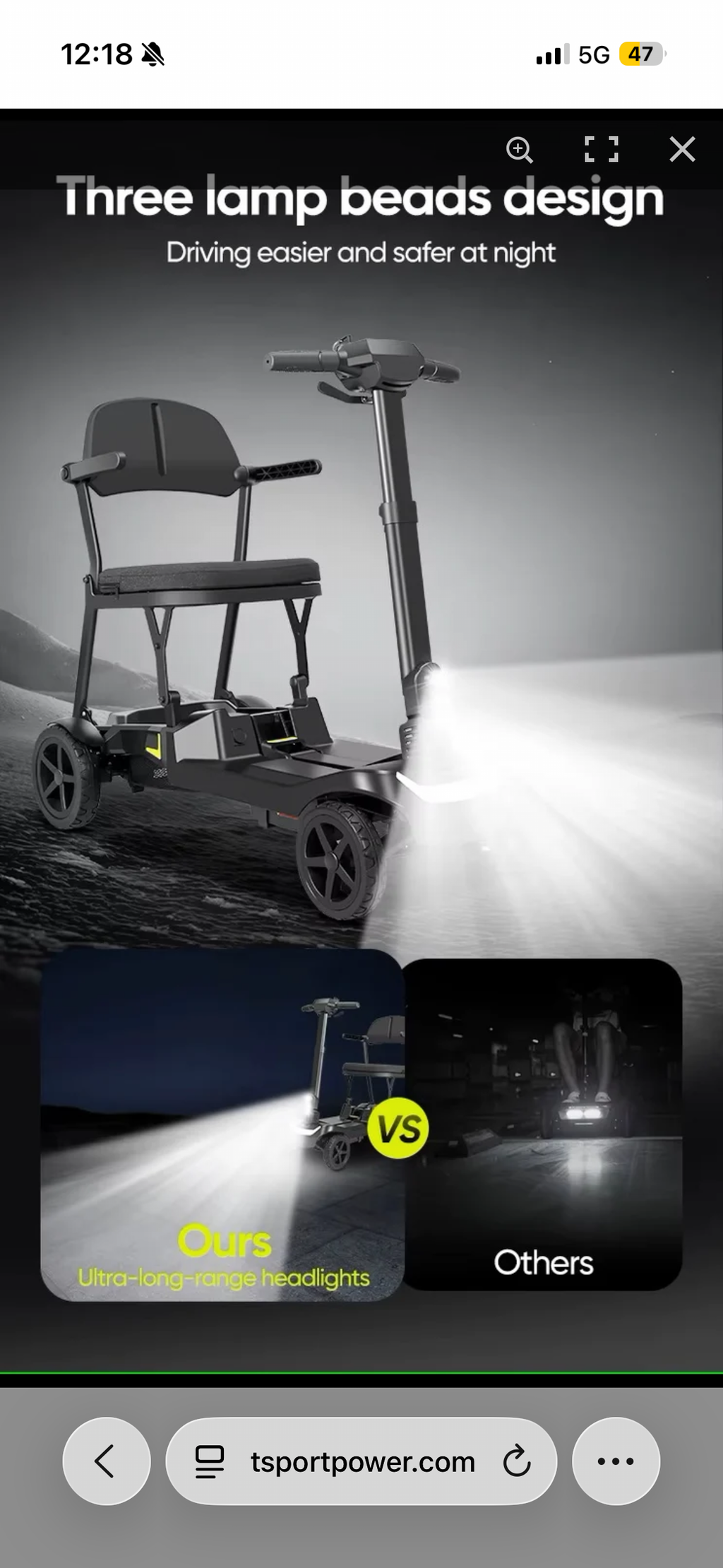 Ultra Light Traveller/YL-985A Folding Mobility Scooter,Ultra Lightweight, 12 Mile Range, 14.5KG