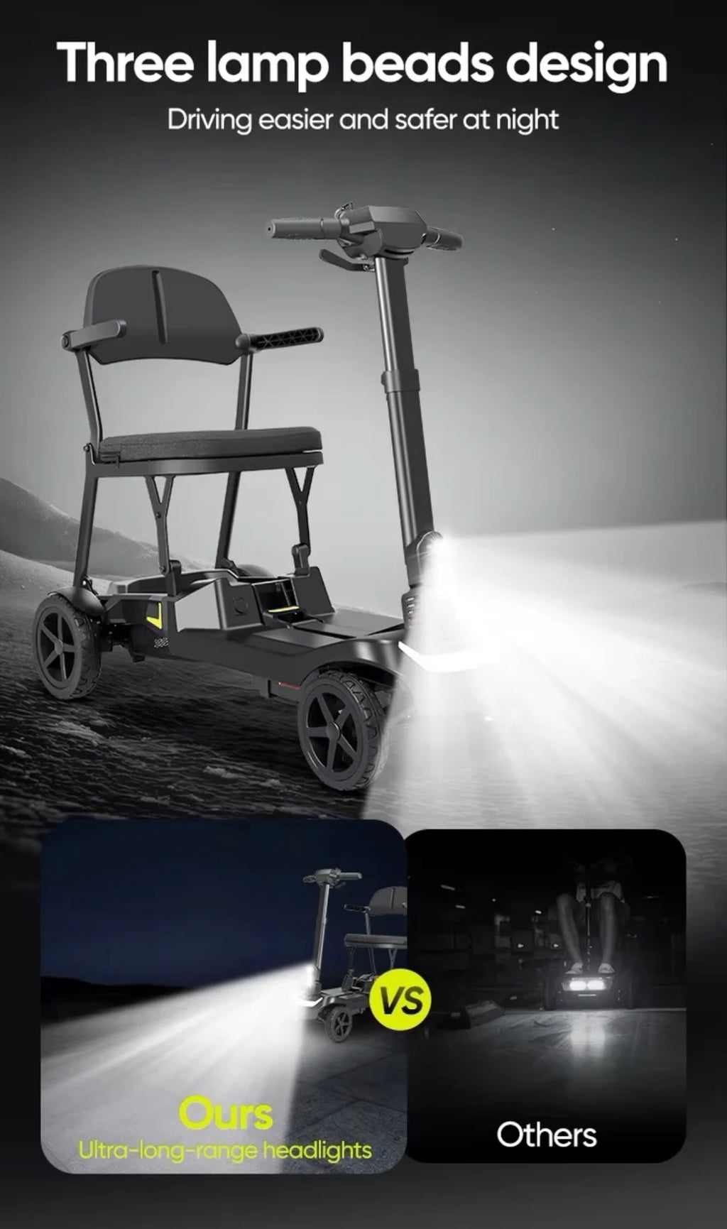 Ultra Light Traveller/YL-985A Folding Mobility Scooter,Ultra Lightweight, 12 Mile Range, 14.5KG