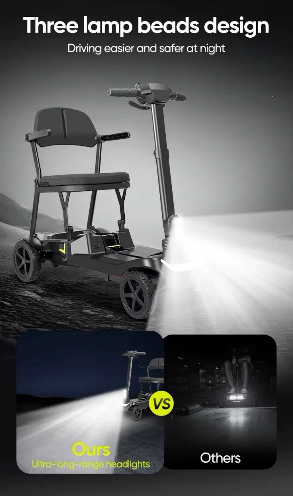 Ultra Light Traveller/YL-985A Folding Mobility Scooter,Ultra Lightweight, 12 Mile Range, 14.5KG