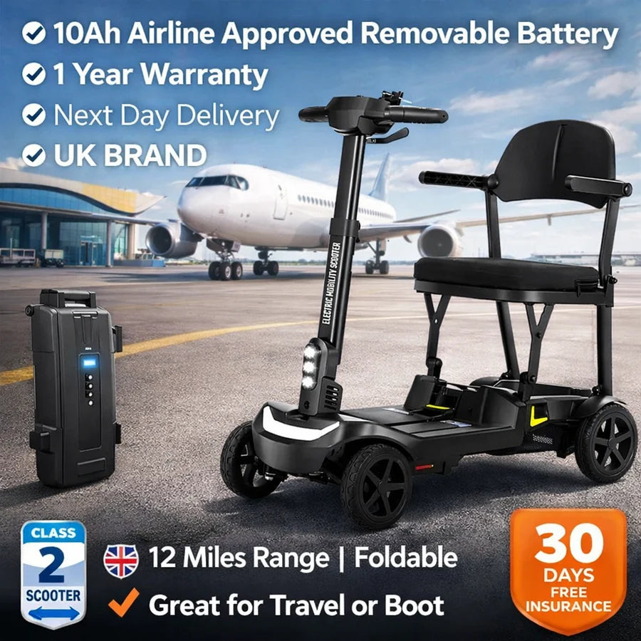 Prime Light Traveler /YL-985S Folding Mobility Scooter,Lightweight,16.5KG,12 Miles Range