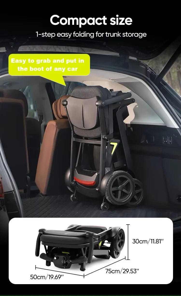 Prime Light Traveler /YL-985S Folding Mobility Scooter,Lightweight,16.5KG,12 Miles Range
