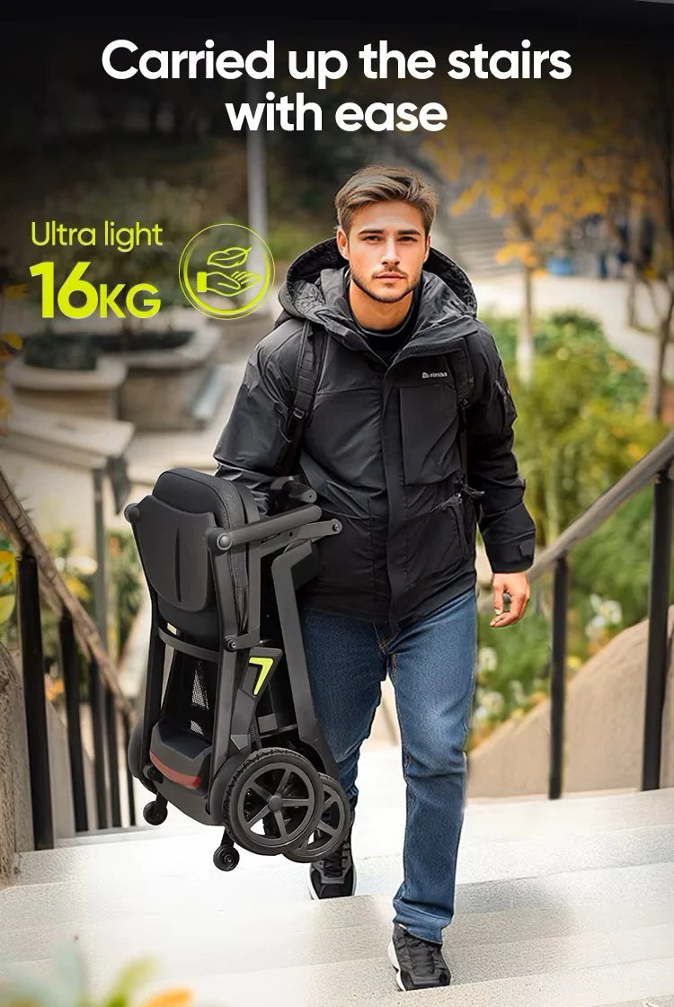 Prime Light Traveler /YL-985S Folding Mobility Scooter,Lightweight,16.5KG,12 Miles Range