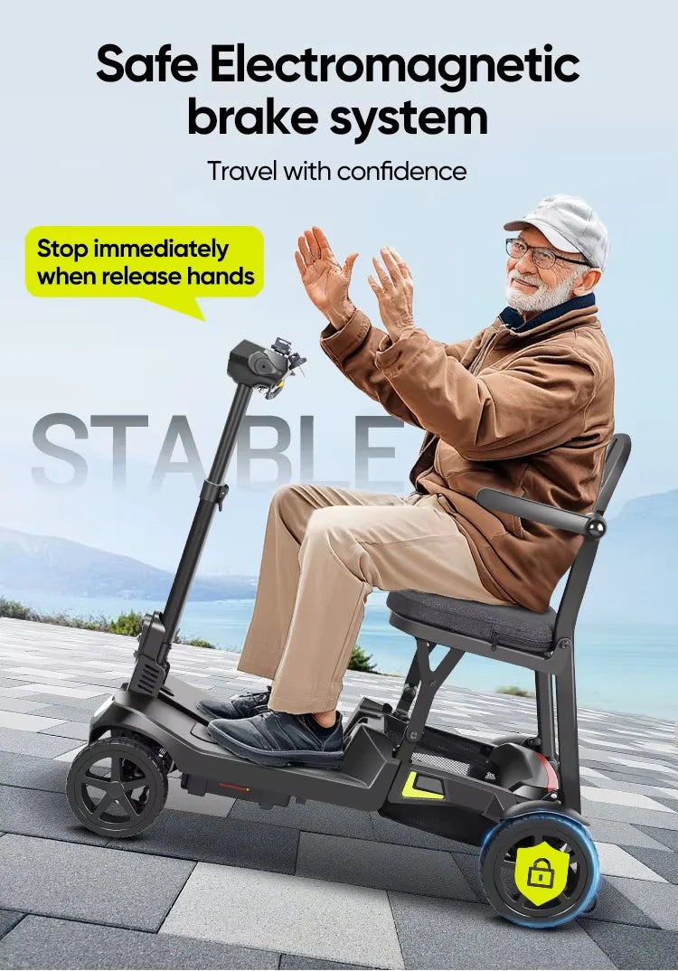 Prime Light Traveler /YL-985S Folding Mobility Scooter,Lightweight,16.5KG,12 Miles Range