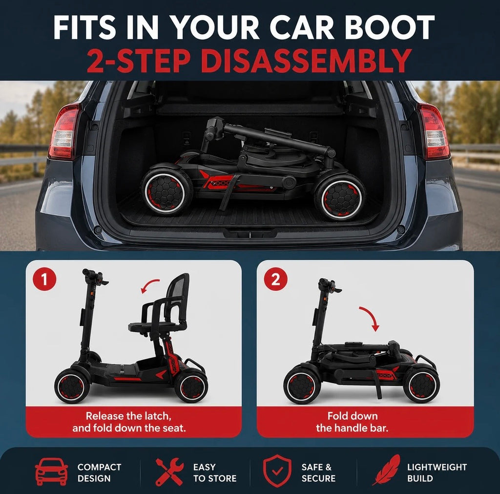 YL-966 Folding Mobility Scooter Lightweight 19kg