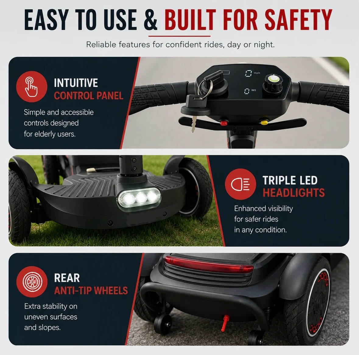 YL-966 Folding Mobility Scooter Lightweight 19kg