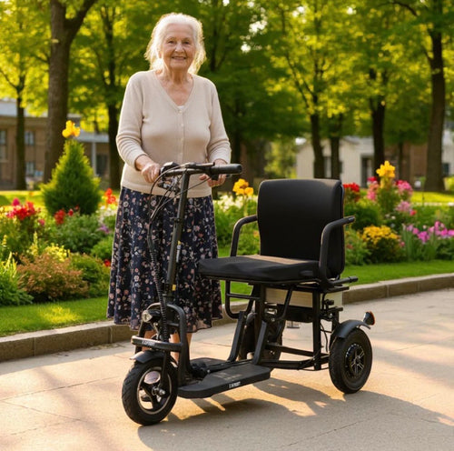 SCOTE-48350 Folding Mobility Scooter 3 Wheel Li-ion Dual Motor 700W, 20 Mile Range