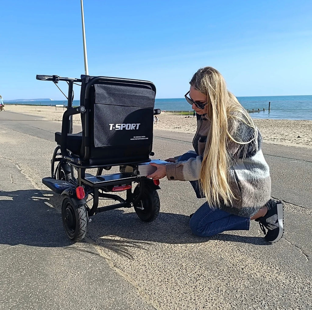 SCOTE-48350 Folding Mobility Scooter 3 Wheel Li-ion Dual Motor 700W, 20 Mile Range