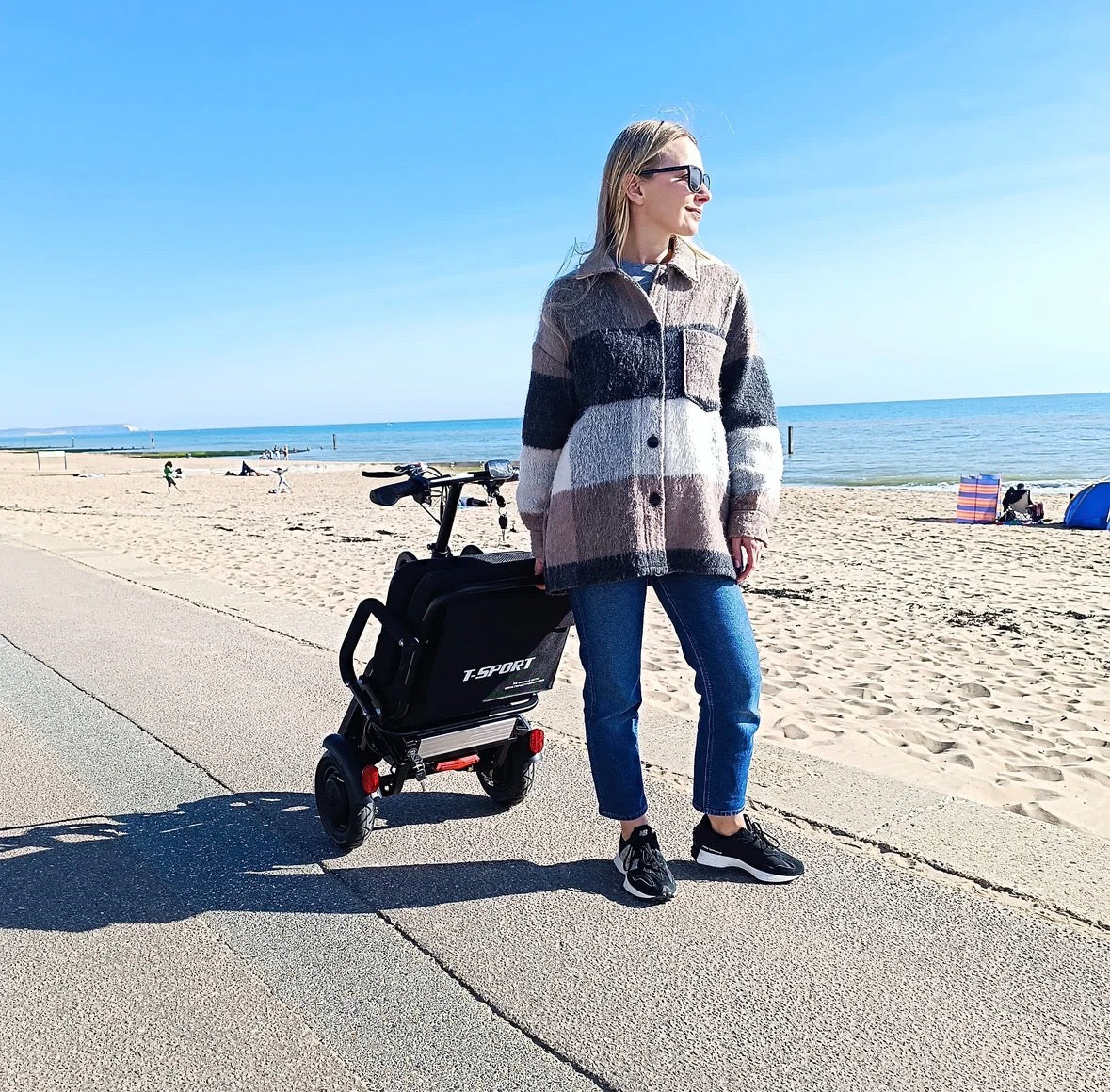 SCOTE-48350 Folding Mobility Scooter 3 Wheel Li-ion Dual Motor 700W, 20 Mile Range
