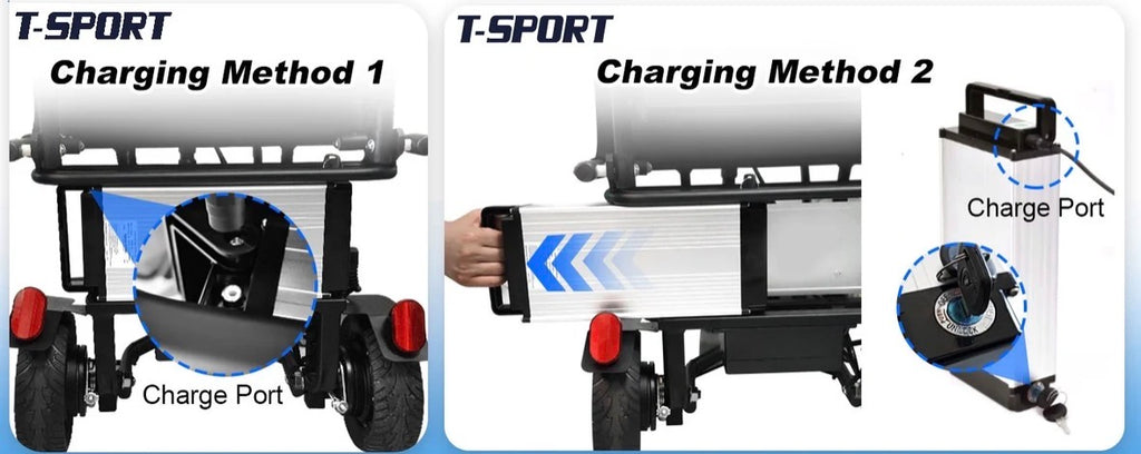 SCOTE-48350 Folding Mobility Scooter 3 Wheel Li-ion Dual Motor 700W, 20 Mile Range
