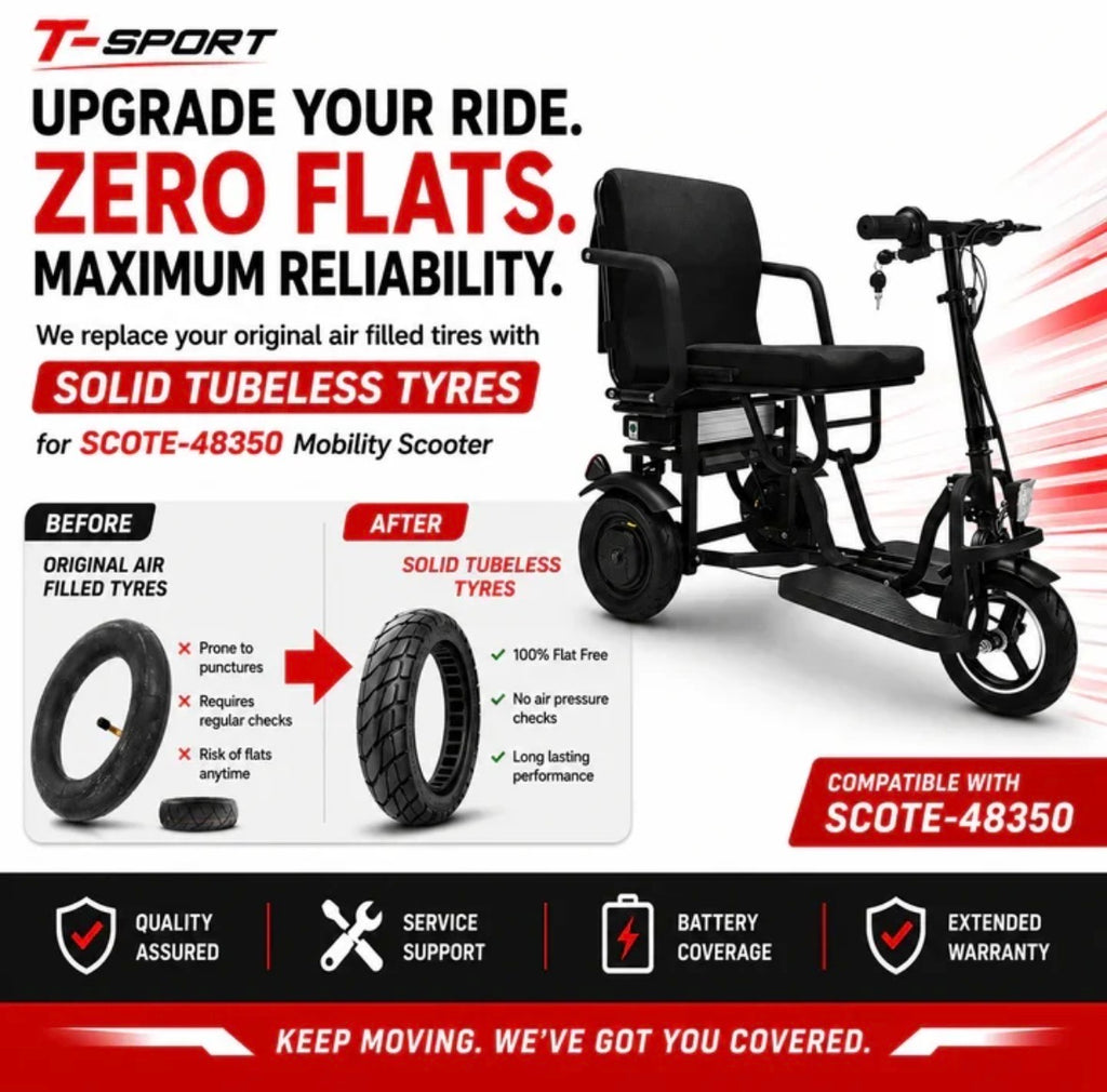SCOTE-48350 Folding Mobility Scooter 3 Wheel Li-ion Dual Motor 700W, 20 Mile Range