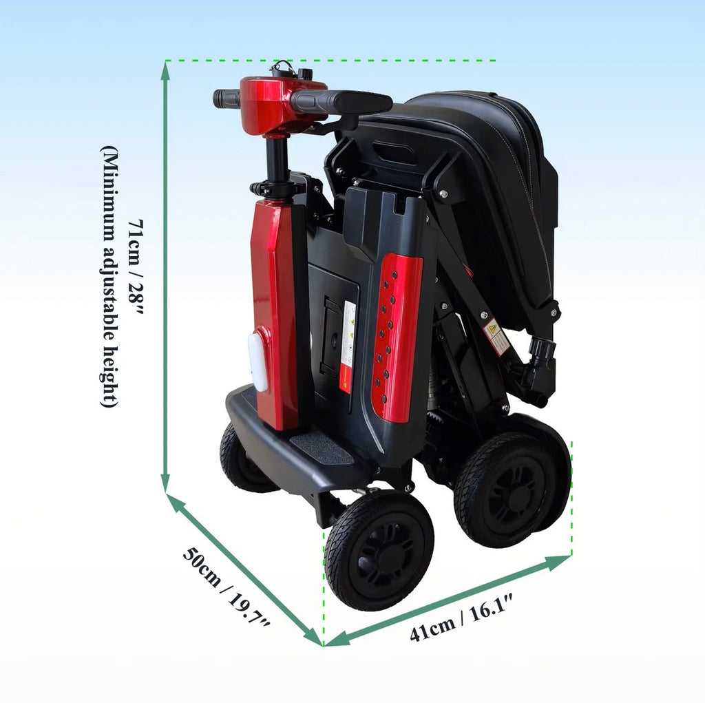 X5 Auto Folding Mobility Scooter With Removable Battery 24kg,12 Mile Range