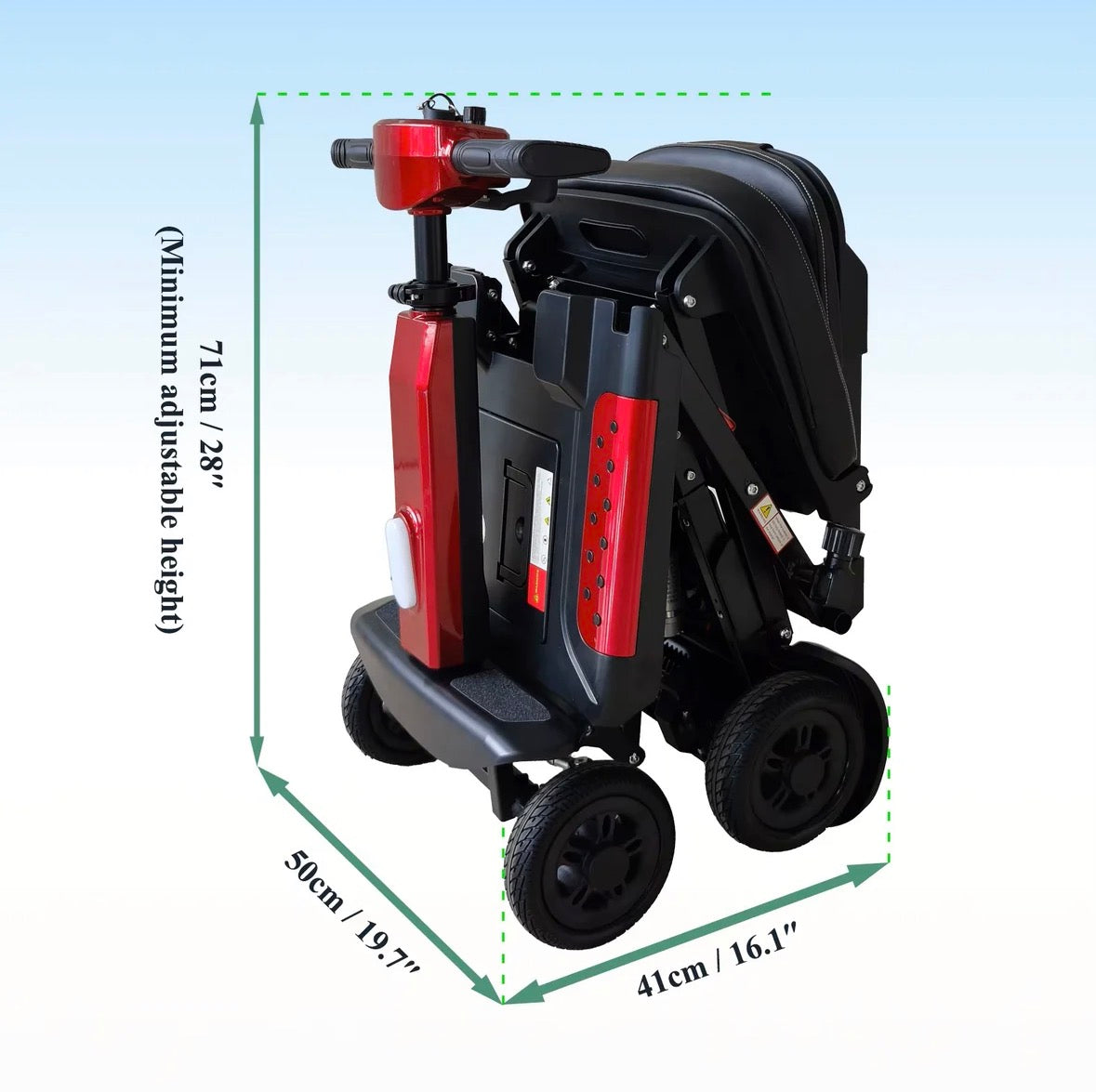 X5 Auto Folding Mobility Scooter With Removable Battery 24kg,12 Mile Range
